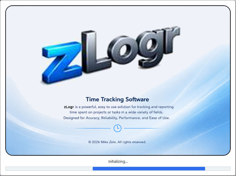zLogr splash screen